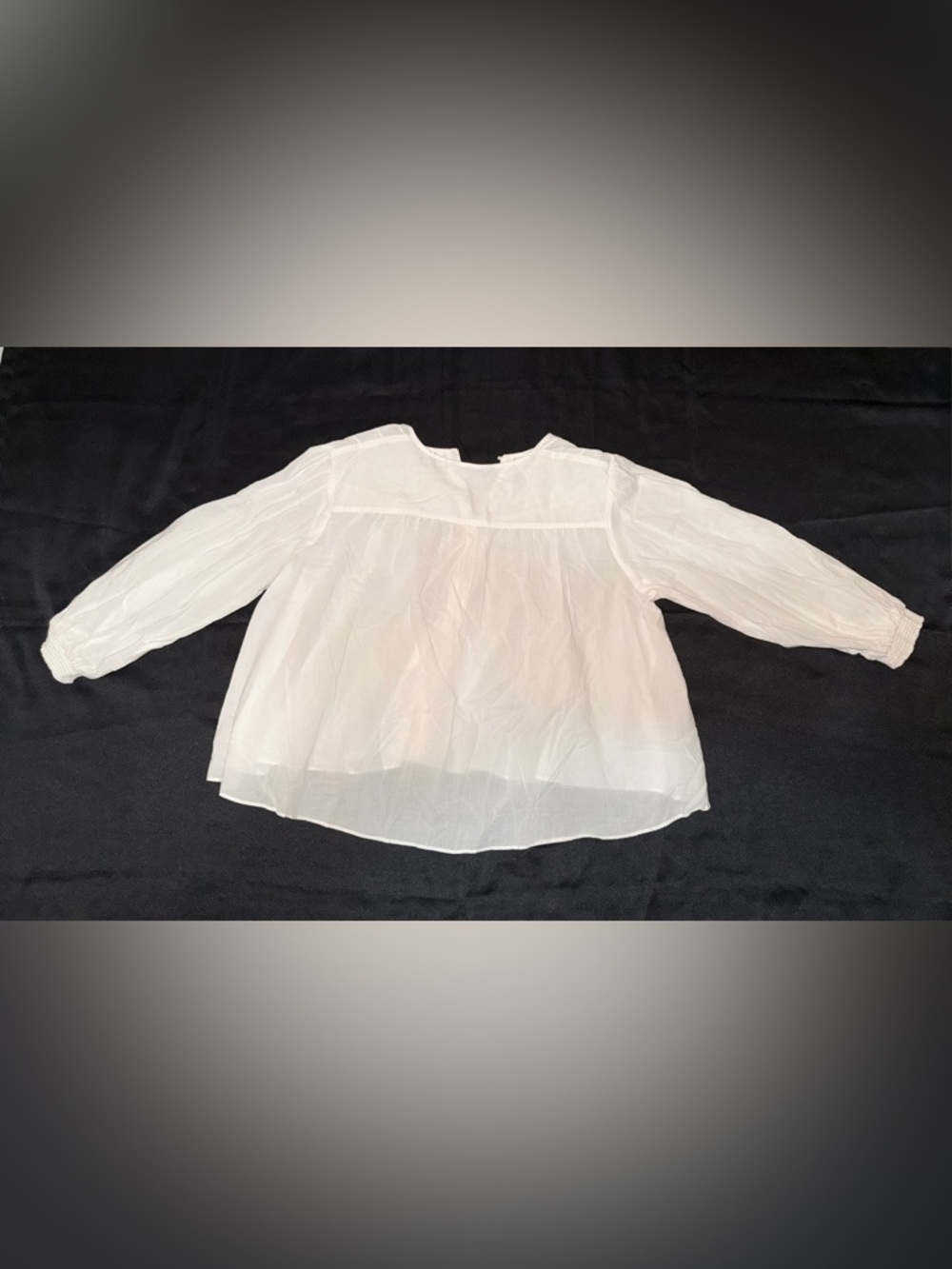 Uniqlo x Comptoir des Cotonniers White Cotton Voile Pintuck Blouse Size S - Picture 3 of 11